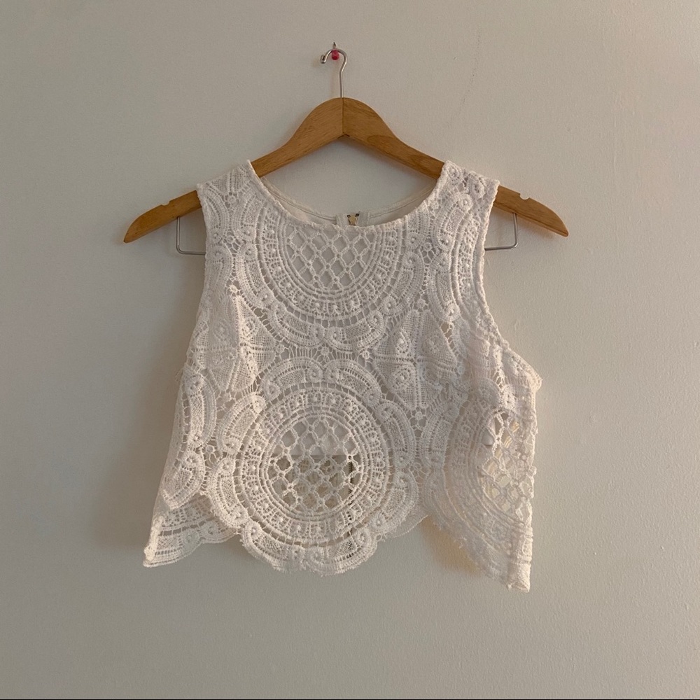 White lace top